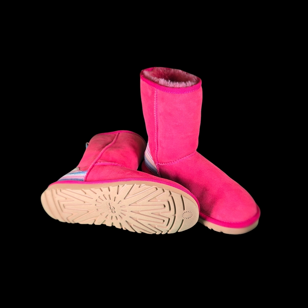 UGG Pink and Rainbow Winter Boots - Picture 6 of 12